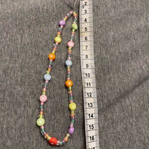 Beaded phone wrist strap